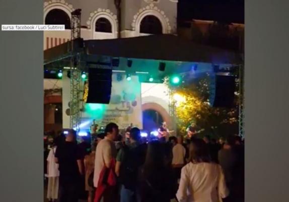 Tânăr din Baia Mare, reţinut după ce a intrat cu motocicleta în mai mulţi oameni la un festival