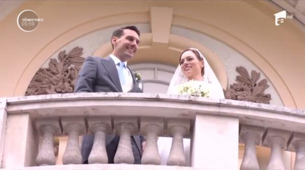 Nepotul Regelui Mihai şi aleasa inimii lui s-au căsătorit într-un cadru de poveste, la Sinaia