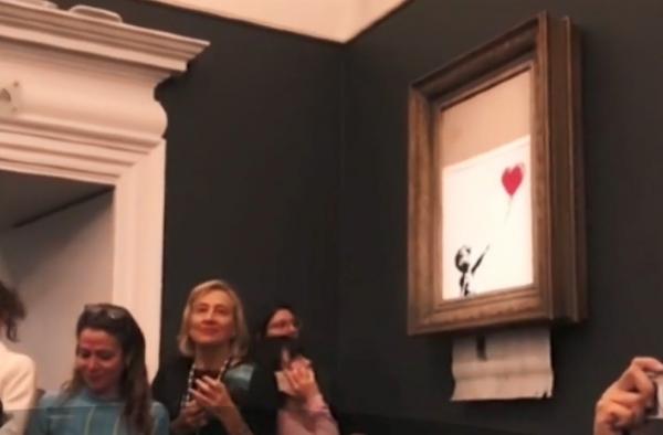 Valoarea tabloului distrus la o licitaţie din Londra s-a dublat!  "Fata cu Balon" costă acum două milioane de lire sterline