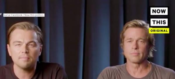 Leonardo DiCaprio şi Brad Pitt îndeamnă electoratul să voteze în alegerile parlamentare din Statele Unite