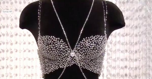 Sutien de un milion de dolari, creat din peste două mii de cristale Swarovski, pietre preţioase şi argint
