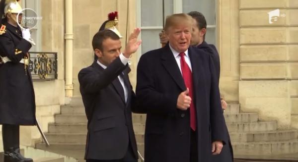 Preşedintele Donald Trump s-a dezlănţuit, pe o reţea socială, împotriva lui Emmanuel Macron