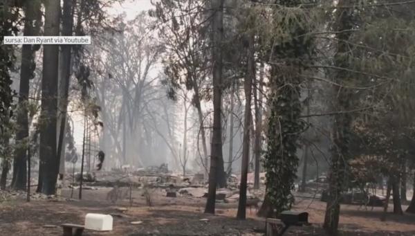 Casa unor români, complet distrusă de incendiul uriaș din California, care a ucis 74 de oameni