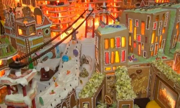 Oraș din turtă dulce, construit la Muzeul de Arhitectură din Londra