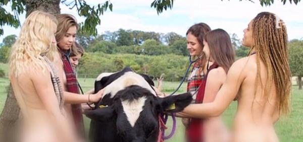 Studenţi la Medicină Veterinară din Marea Britanie, poze nud în fermă cu scop caritabil