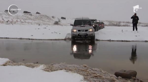 Caravană umanitară pentru familiile izolate din Munţii Buzăului, organizată de un club de off-road