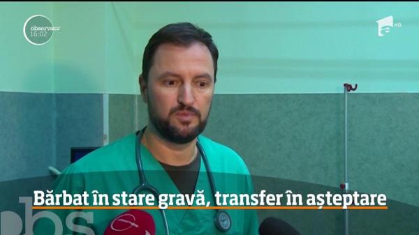 Medicii din Piteşti au încercat ore în şir să găsească un loc liber pentru un bărbat care a suferit arsuri