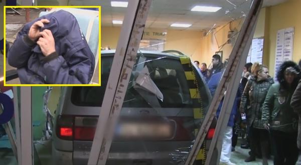 Reacția șoferului care a intrat cu mașina la Urgențe, în Spitalul din Craiova: ”Mi s-a întâmplat”