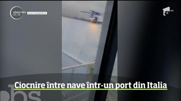 Coliziune între două nave, într-un port din Sardinia