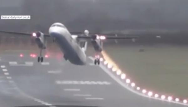 Probleme pe aeroportul Newcastle din Marea Britanie, din cauza rafalelor de vânt care au suflat şi cu 100 de km/h