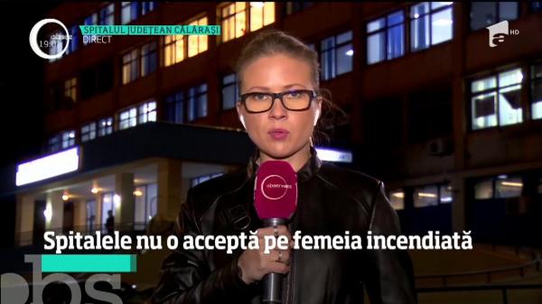 Ore critice pentru femeia incendiată în Călărași. Starea ei e foarte gravă