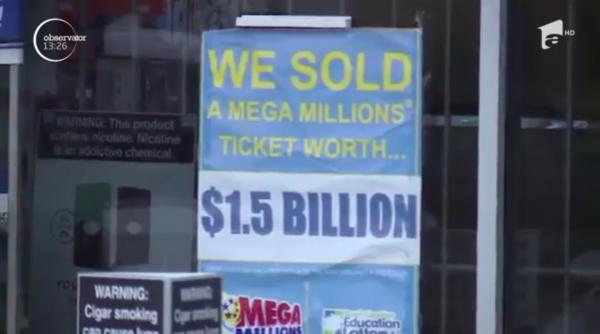 Un american a câştigat 1,5 miliarde de dolari la loteria naţională Mega Millions