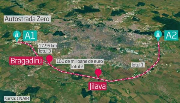 Autostrada Zero, din jurul Bucureștiului, va lega A1 și A2 și ar trebui finalizată în 2023