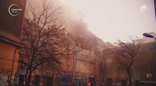 Incendiul la mansarda unei clădiri de 100 de ani din București s-a soldat cu moartea unui bătrân