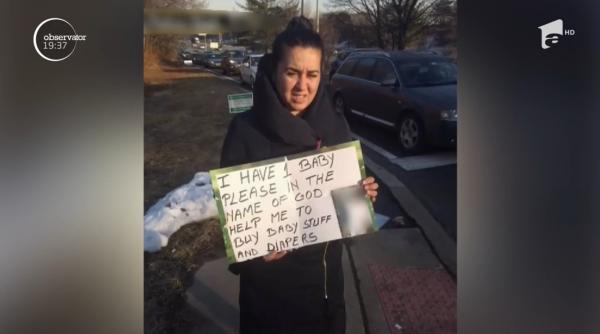 Cerșetoarea româncă cu telefon de 1000 de dolari, dată în vileag de polițiștii americani