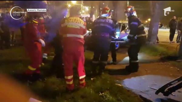 Accident grav în Mamaia. Trei răniţi, între care o tânără este în comă (VIdeo)