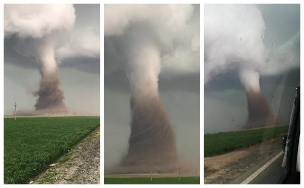 Momentul în care s-a format tornada uriaşă de la Drajna. Vânt de peste 200 km/h (Video)