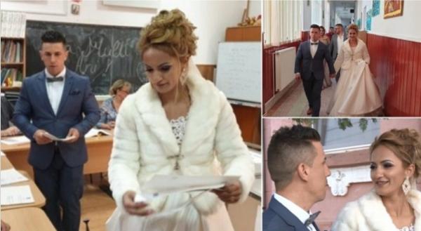 Pentru doi tineri din Timiş, prima zi în calitate de soţ şi soţie a început la secţia de votare (Video)
