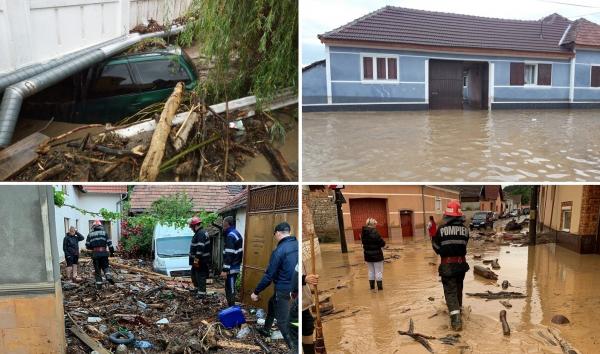 Dezastru făcut de inundații în Alba. Viitura a lovit mai multe localități (Video)