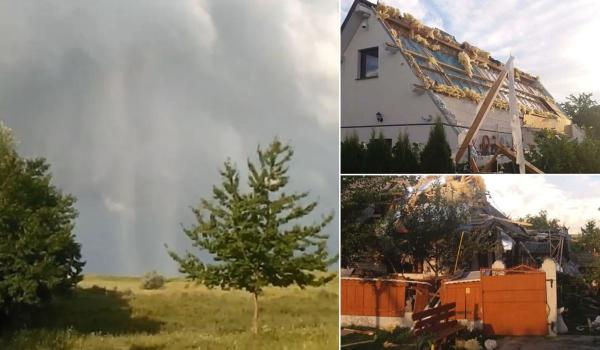Case distruse de o tornadă devastatoare în Mirosloveşti, Iaşi: 'Tot ce a fost în cale a fost spulberat'