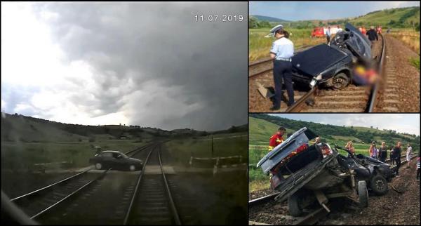 Accidentul feroviar cu doi morţi din Cluj a fost filmat. O cameră video a surprins momentul impactului (Video)