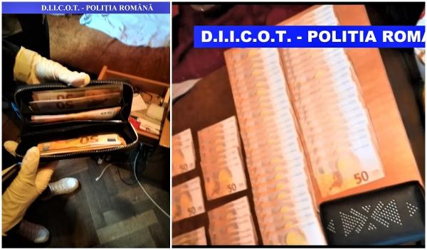 Fabrică de bani falşi în județul Hunedoara. DIICOT a ridicat mii de euro, pregătiţi pentru cumpărături (Video)