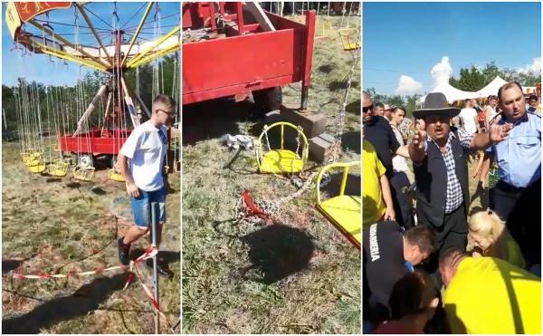 O fetiță de 10 ani a căzut din carusel la Cristeşti, în Mureş (Video)
