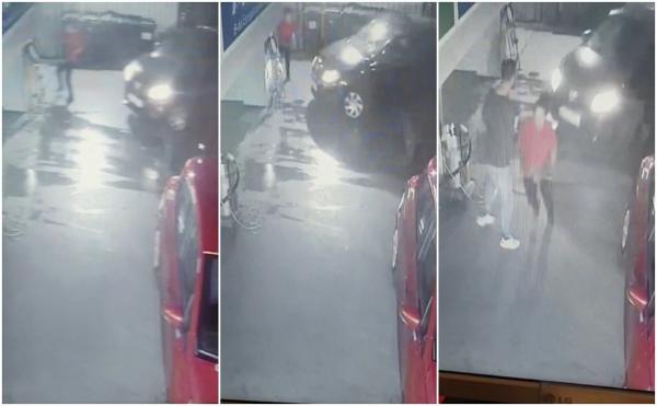 Atac inexplicabil în Bucureşti. Un şofer a încercat să jefuiască o benzinărie, apoi să lovească pietonii cu maşina (Video)