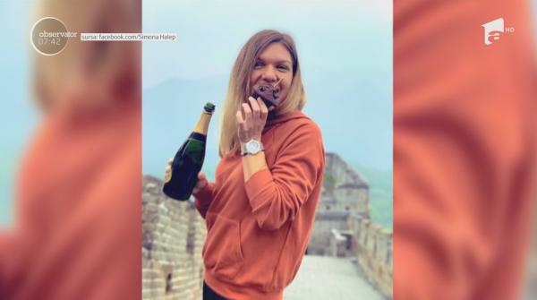 Simona Halep şi-a sărbătorit ziua de naştere la Marele Zid Chinezesc