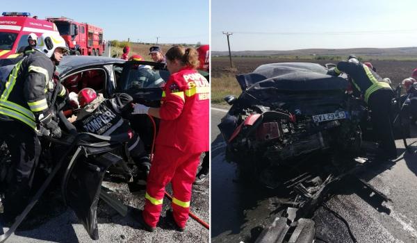 Impact devastator între un TIR şi un autoturism, după o depăşire inconştientă, în Constanţa