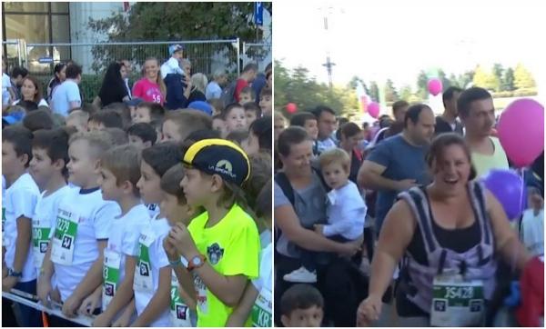 Sute de copii s-au distrat, alergând la cel mai mare maraton din Capitală. Unii au câștigat și biciclete