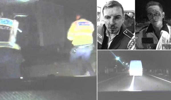 Video cu urmărirea poliţiştilor bătuţi şi puşi în genunchi, în Vâlcea