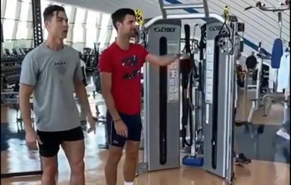 Cristiano Ronaldo şi Djokovic s-au întrecut în sărituri, într-un clip extrem de apreciat (Video)