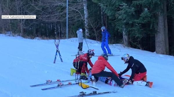 Record de accidente pe pârtiile de la munte: 100 în 24 de ore
