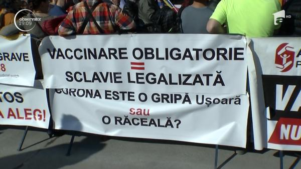 Proteste față de legea vaccinării, în mai multe orașe din țară