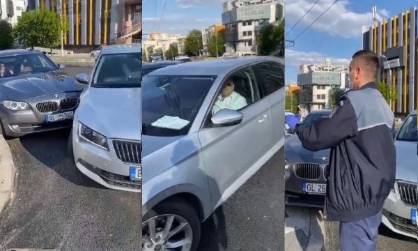 Mașini distruse la Galați, din cauza geloziei „Ia uite, frate, ce-mi face la mașină!” Șicanările continuă până la sosirea poliției (Video)