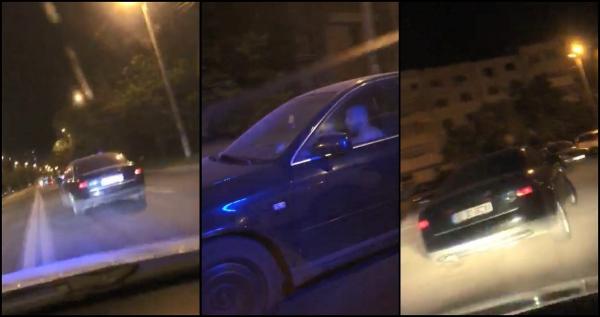 Goană nebună după un Audi, pe străzile din Iași. Polițiștii l-au filmat pe șoferul beat, în timpul urmăririi (Video)