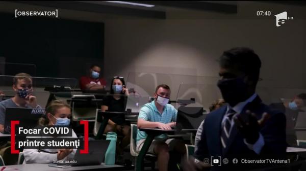 Focar COVID printre studenți, în SUA