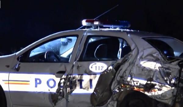 Un șofer de TIR lovit trei mașini, una dintre ele de poliție, pe Centura Capitalei