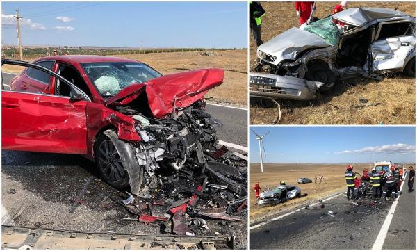 Accident cu doi morți în Constanța, două mașini s-au făcut praf la Mihai Viteazu (Video)
