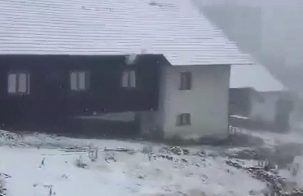 Prima ninsoare din acest sezon a căzut în Alba și în Caraș-Severin (Video)