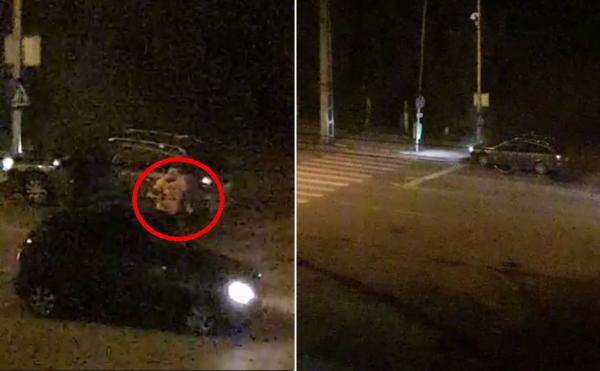 Un șofer intră cu mașina într-un stâlp, în timp ce soția strigă de pe trotuar: ”Te rog eu mult, ajunge!” [Video]