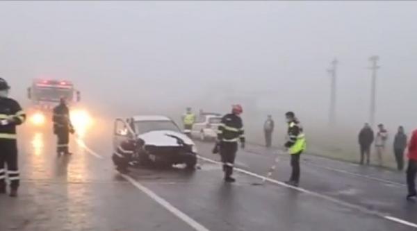 Accident violent, surprins de camera de bord, în apropierea localităţii Leţcani