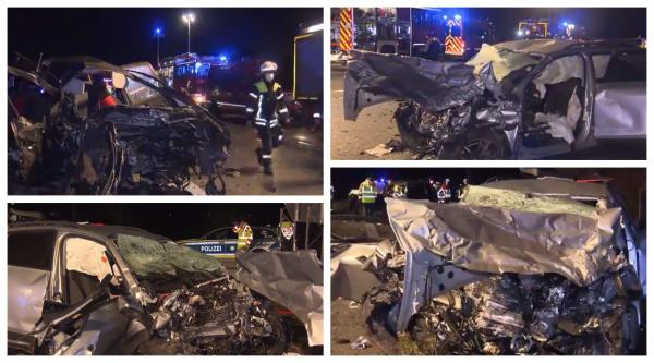 Patru morți, după ce un șofer român a intrat pe contrasens în Germania și s-a izbit de un Audi, pe banda din mijloc a unei autostrăzi
