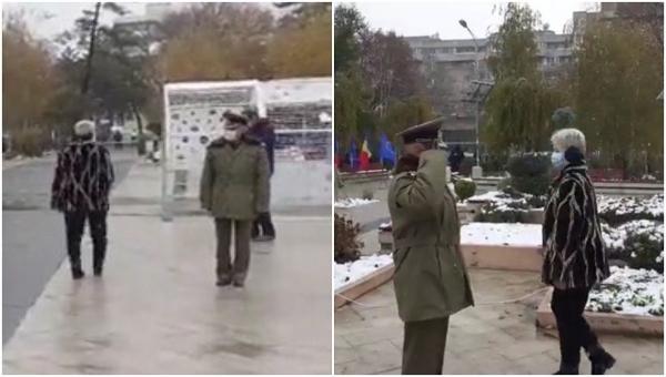 Subprefectul de Brăila s-a învârtit fără sens, încercând să mimeze protocolul militar, de Ziua Naţională a României