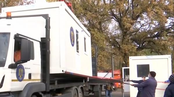 Cinci containere pentru trierea bolnavilor au ajuns la Galați, în contextul în care numărul pacienților de la UPU este tot mai mare
