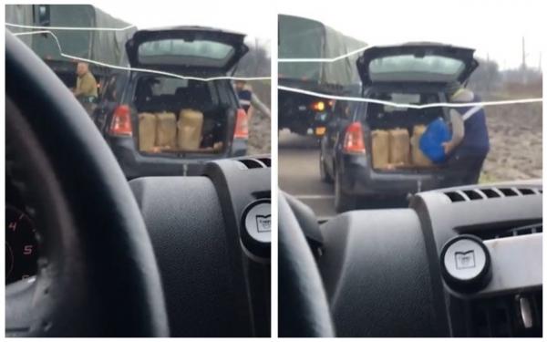 Furt de motorină din camioanele Armatei, într-o parcare din Cluj. ”Ia, băieți, cum se fură motorină din Armată!”