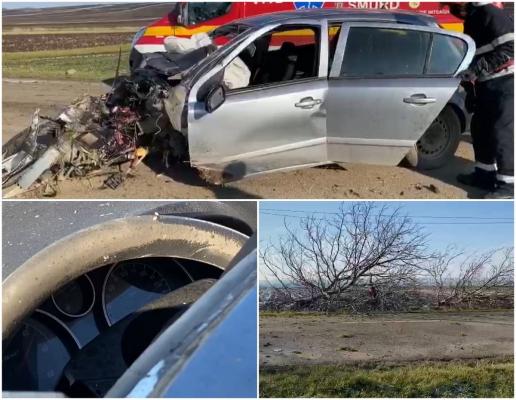 180 de km/h avea un tânăr care s-a răsturnat cu un Opel pe drum drept, la Botoşani. A dărâmat pomii de pe marginea şoselei, maşina daună totală, dar a scăpat cu viaţă