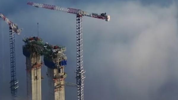 Cel mai mare proiect de infrastructură rutieră după Revoluţie a ajuns la 186 de metri înălţime