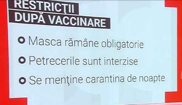 Masca rămâne obligatorie, chiar şi după după vaccinarea anti-Covid. La fel şi alte restricţii